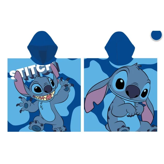 Disney Stitch gyorsan száradó poncsó - 55x110 cm Cikkszám:  STI1439